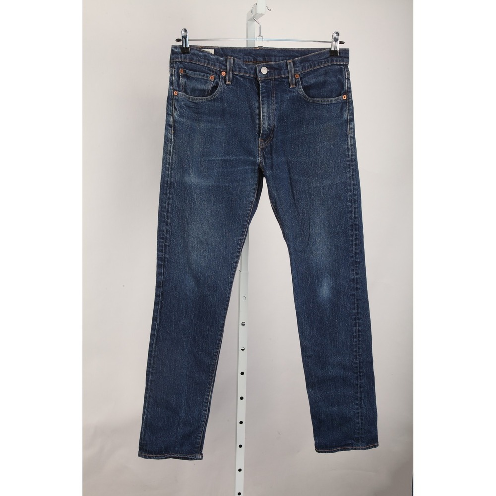 Levi's Premium Men's 33x34 Actual 33x32 Straight Leg Jeans Blue Denim - Picture 2 of 16